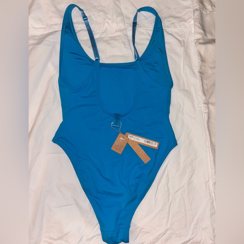 NWT Skims Scoop Neck One Piece in Turquoise - Picture 2 of 4